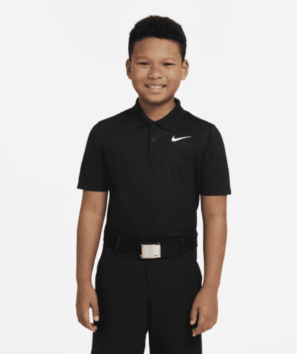 Nike Dry-FIT Victory - golfpolo til større børn (drenge) - sort