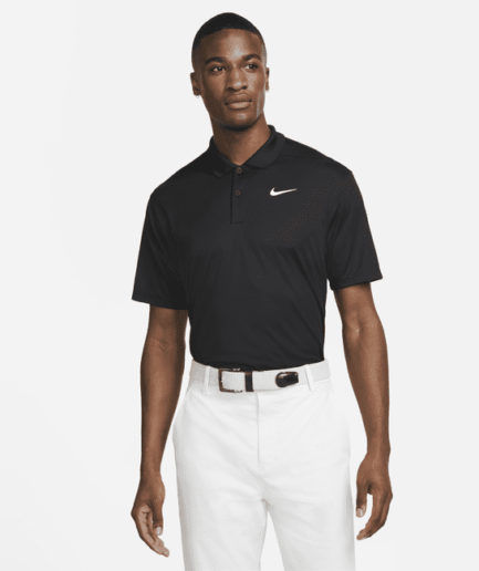 Nike Dri-FIT Victory-golfpolo til mænd - sort