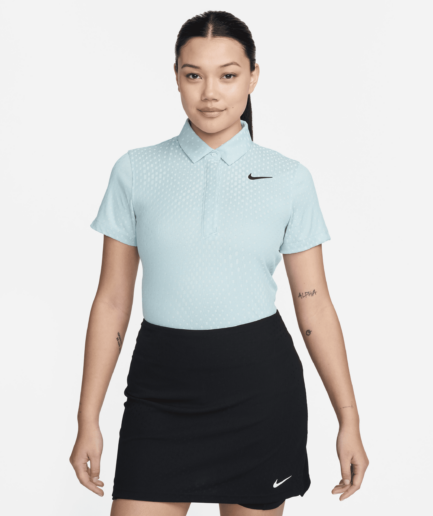 Kortærmet Nike Dri-FIT ADV Tour-golfpolo til kvinder - blå