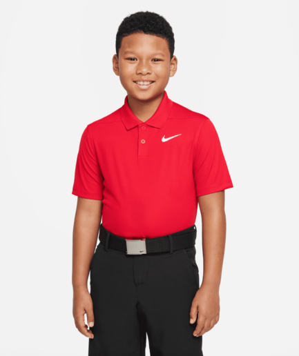 Nike Dry-FIT Victory - golfpolo til større børn (drenge) - rød